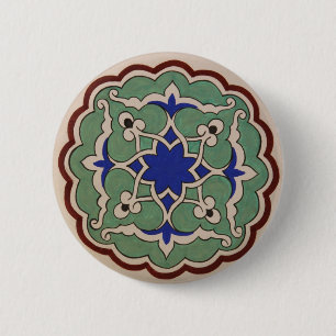 Ottomanische Türkei Arabeske Alte Tile Button