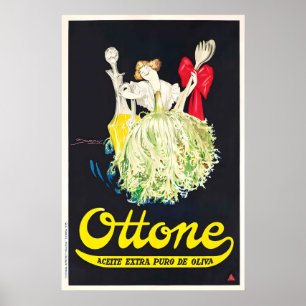 Ottone Olivenöl Mauzan Vintage Essen und Trinken Poster