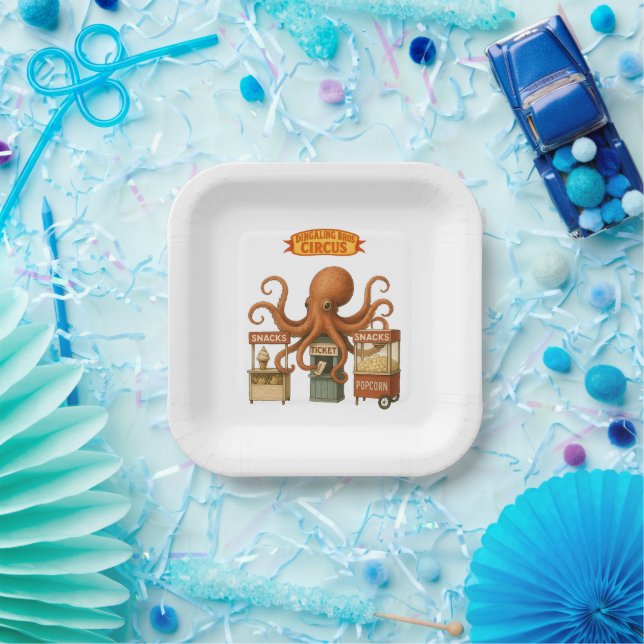 Ottos Zirkus-Snack-Stand Pappteller (Party)