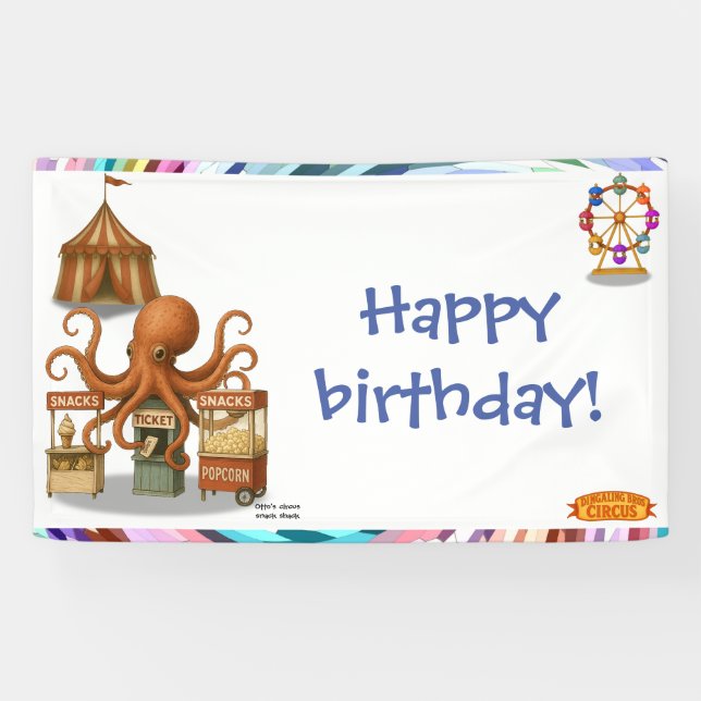 Ottos Zirkussnackstand-Geburtstag Banner (Horizontal)