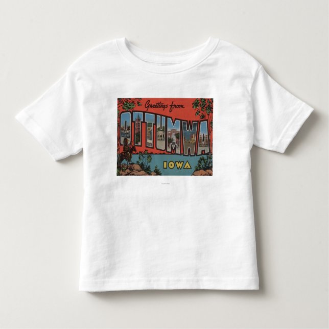 Ottumwa, IowaLarge Buchstabe ScenesOttumwa, IA Kleinkind T-shirt (Vorderseite)
