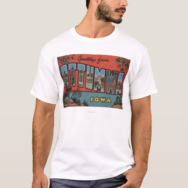 Ottumwa, IowaLarge Buchstabe ScenesOttumwa, IA T-Shirt (Vorderseite)