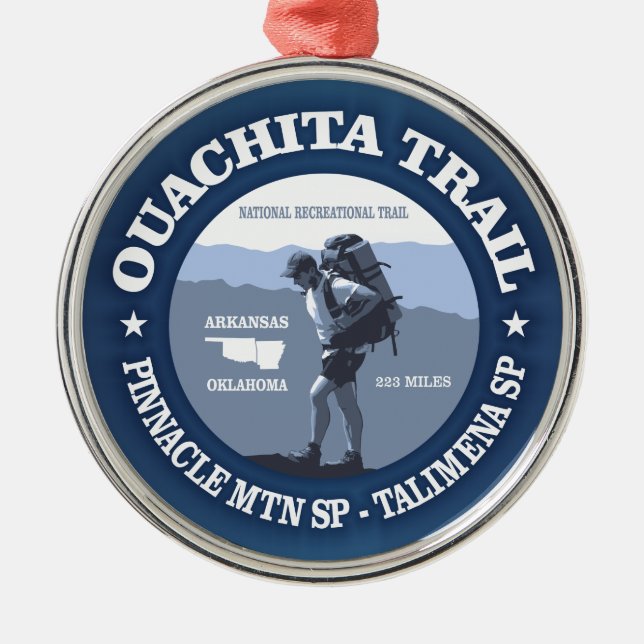 Ouachita Trail Ornament Aus Metall (Vorne)