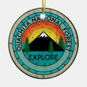 OUACHITA-WALD-ARKANSAS-QUELLEN-SEE KERAMIK ORNAMENT