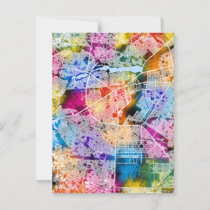 Ouagadougou Burkina Faso Stadtplan Postkarte