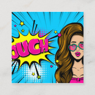 Ouch Girl Quadratische Visitenkarte