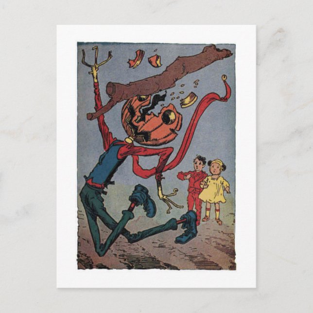 Ouch! Vintager kleiner Zauberer von Oz Postkarte (Vorderseite)