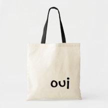Oui Black & White Tote Bag