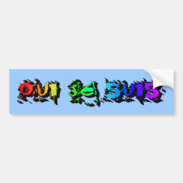 oui je suis-Yes bin ich Autoaufkleber (Vorne)