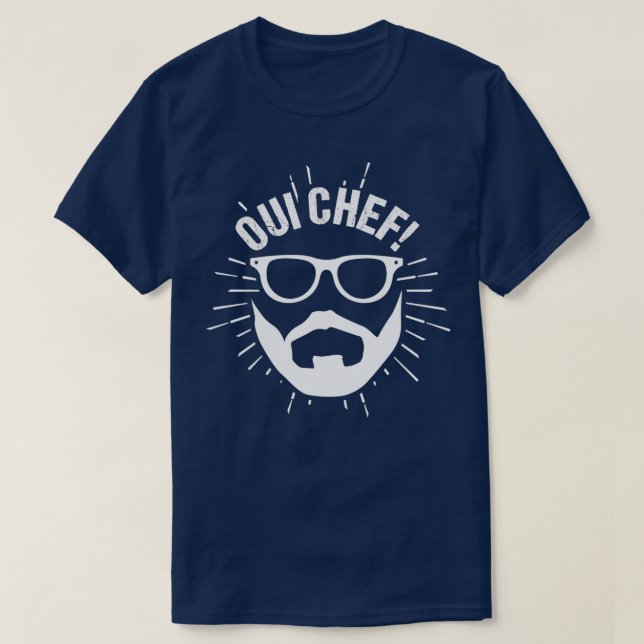 Oui Koch Bearded Koch Cuisine Restaurant 2 T-Shirt (Design vorne)