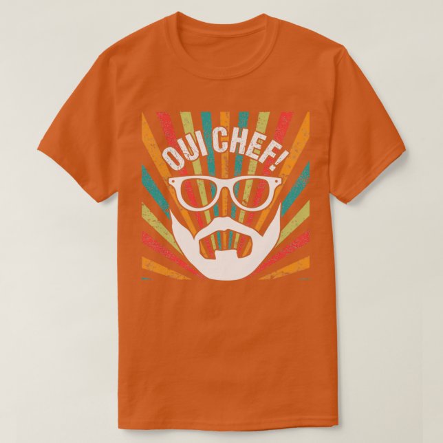Oui Koch Bearded Koch Cuisine Restaurant 4 T-Shirt (Design vorne)