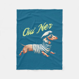 Oui Ner Lustiger Dachshund Wiener Hund Französisch Fleecedecke