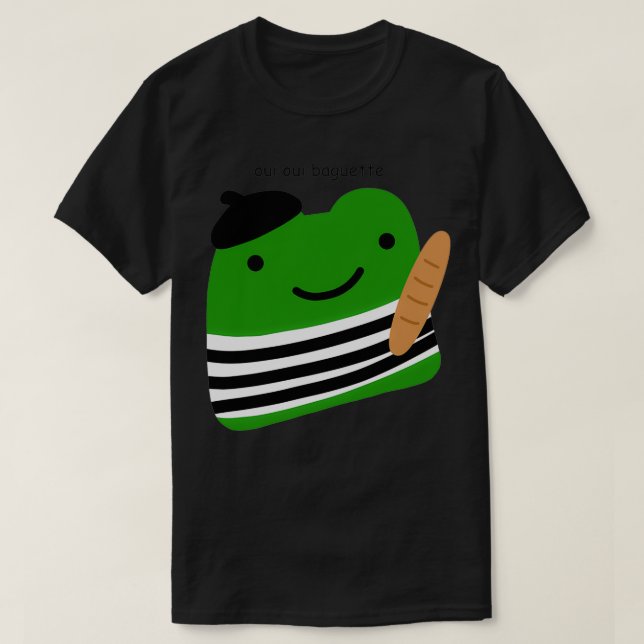 oui oui baguette franz. Frosch T-Shirt (Design vorne)