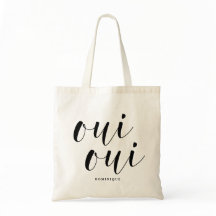 Oui Oui Black Modern Calligraphy Personalisiert