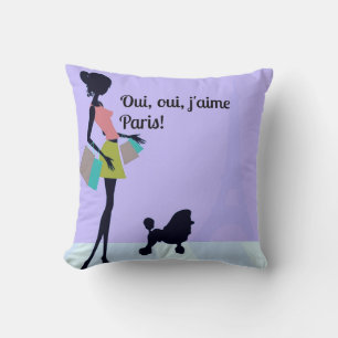 "Oui, oui, j'aime Paris" Kissen