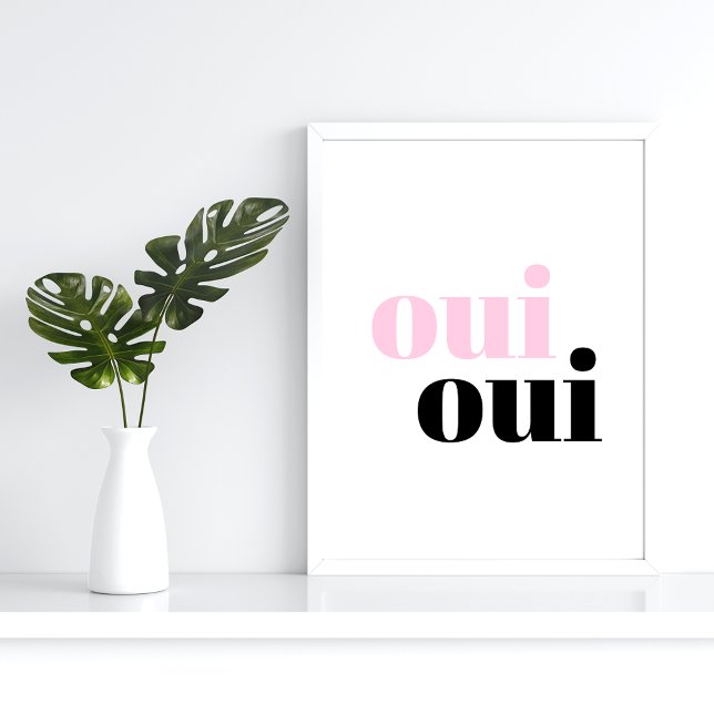 oui oui moderne einfache Typografie Badezimmer Poster (Von Creator hochgeladen)