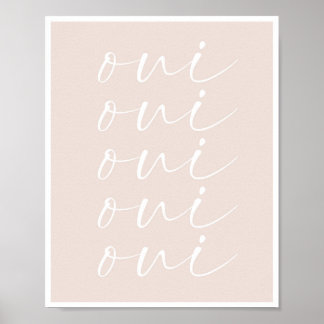 Oui Oui Oui Peach Hintergrund Poster