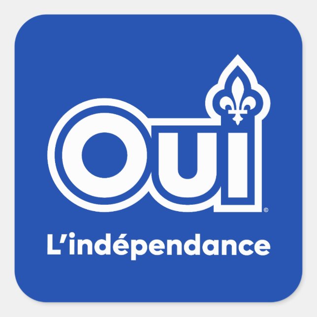 OUI-Quebec-Referendum Quadratischer Aufkleber (Vorderseite)