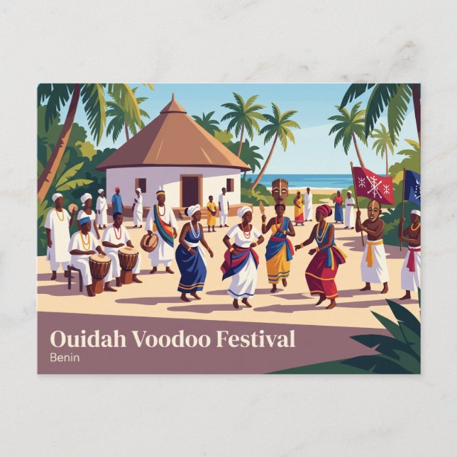 Ouidah Voodoo-Festival Benin Postkarte (Vorderseite)