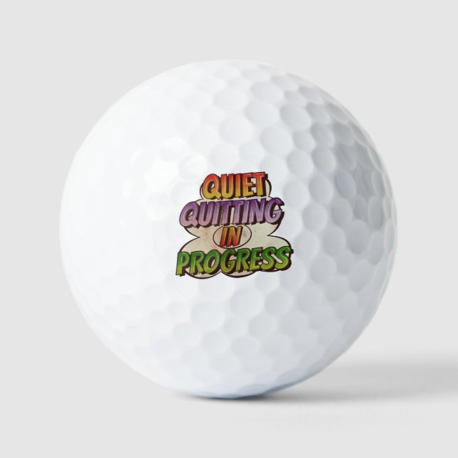 Ouiet Beenden im Comic Buchen Sie Cartoon spielen Golfball (Vorderseite)