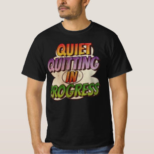 Ouiet Quitting in Gange - Comic-Strip Cartoon T-Shirt