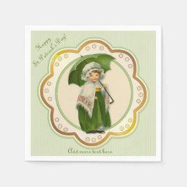 Ould Ireland Irish Umbrella Girl Napkins Serviette