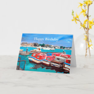 Oulton Broad Tagesboote Happy Birthday Karte