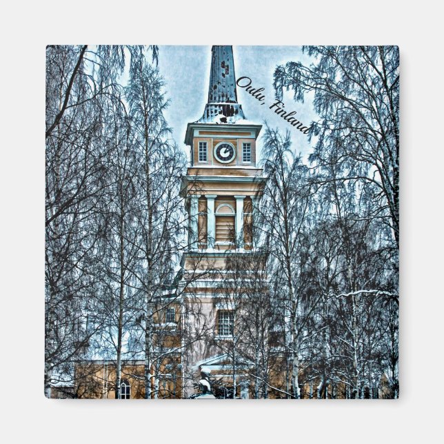 Oulu, Finnische Kirche Magnet (Vorne)