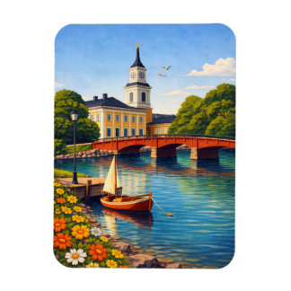 Oulu Finnland Kühlschrankmagnet Vintage Reise Kuns Magnet