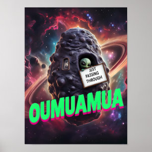 Oumuamua nur durch den Weltraum reisendes außerird Poster