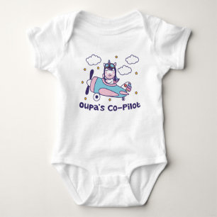 Oupas Co-Pilot - Einhornflugzeug Baby Strampler