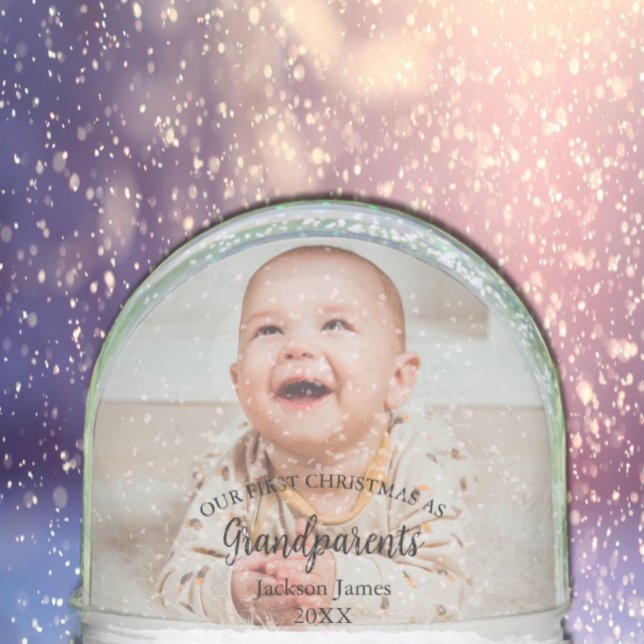 Our 1st Christmas as Grandparents Baby Photo Schneekugeln (Von Creator hochgeladen)