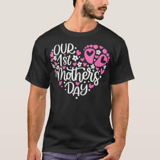 Our 1st Mother's Day Pregnancy Gender Reveal Baby T-Shirt