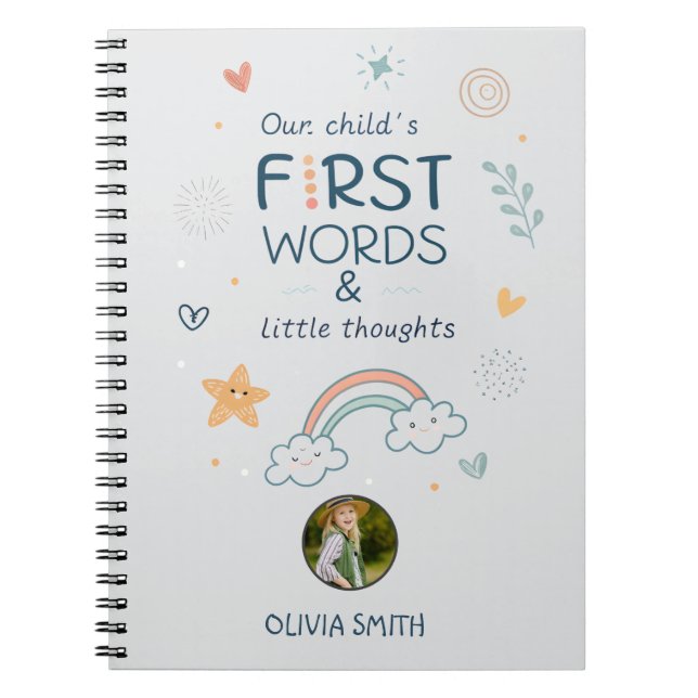 Our Child’s First Words & Little Thoughts Notizblock (Vorderseite)