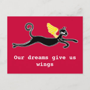 Our dreams give us wings postkarte