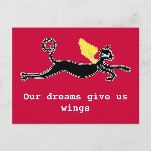 Our dreams give us wings postkarte (Vorderseite)