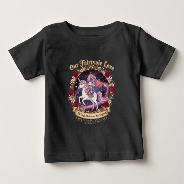 Our Fairytale Love Baby Unicorn Graphic Tee (Vorderseite)