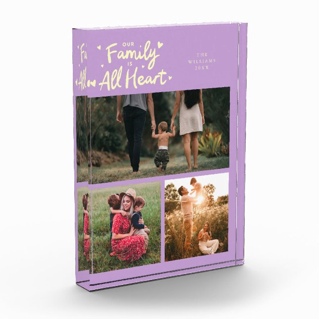 Our Family Is All Heart Lemon Wisteria Fotoblock (Links)