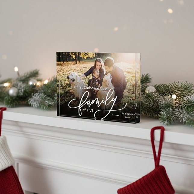 Our First Christmas As A Family of Five Fotoblock (Our First Christmas As A Family of Five Photo Block)