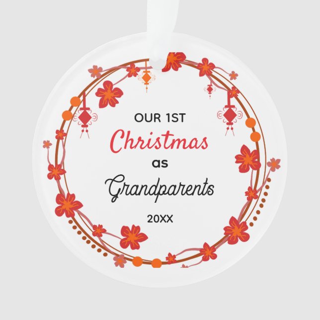 Our First Christmas as Grandparents Ornament (Vorderseite)
