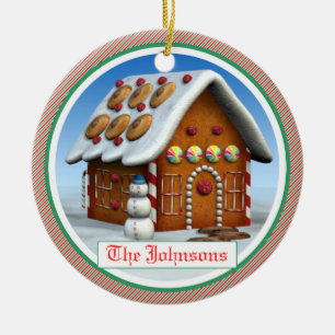 Our First Christmas in New Home Gingerbread House Keramikornament