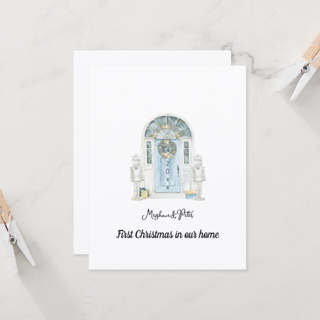 Our First Christmas in Our New Home Card (Vorderseite/Rückseite Beispiel)