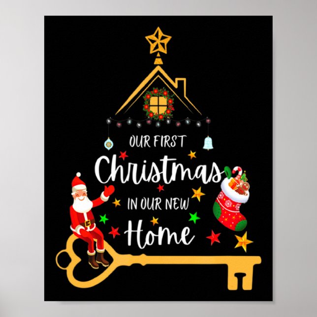 Our First Christmas In Our New Home Xmas  Poster (Vorne)
