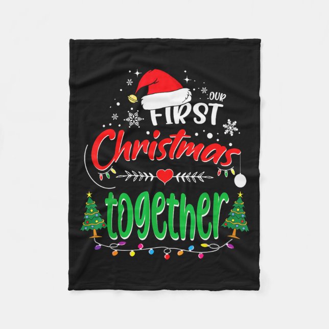 Our First Christmas Together 2021 1st Christmas  Fleecedecke (Vorderseite)
