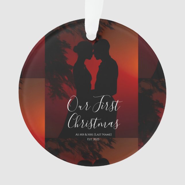 Our First Christmas Together Mr & Mrs Ornament (Vorderseite)