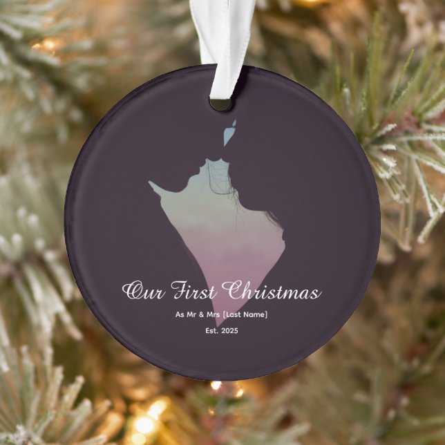 Our First Christmas Together Mr & Mrs Silhouette Ornament (Baum)