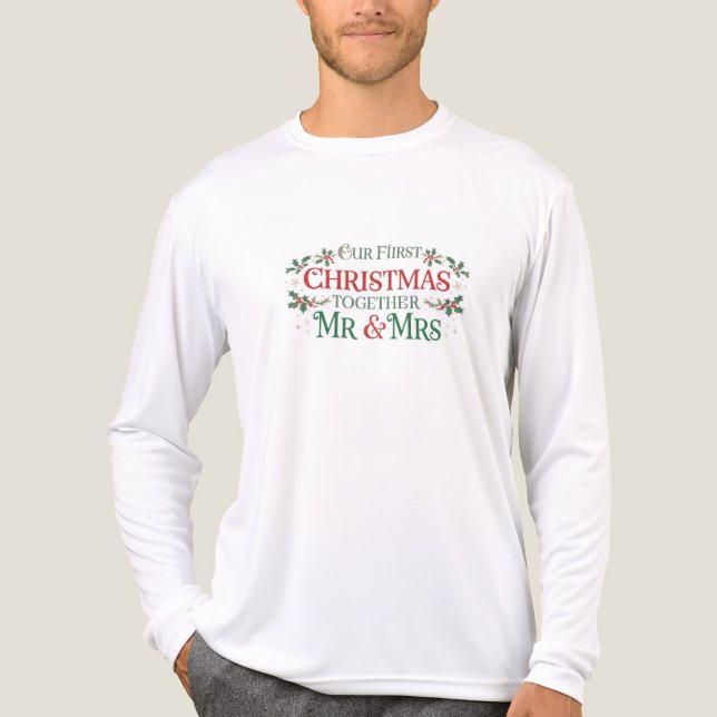 Our First Christmas Together Mr. & Mrs. Tri-Blend Shirt (Vorderseite)