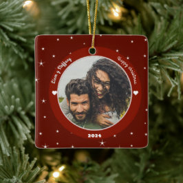 "Our first Christmas together". personalize Keramikornament
