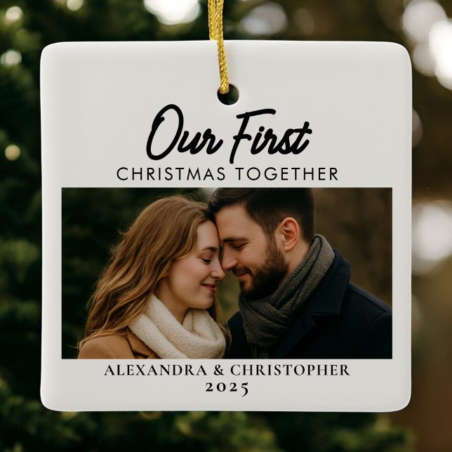 Our First Christmas Together Photo Keramikornament (Von Creator hochgeladen)
