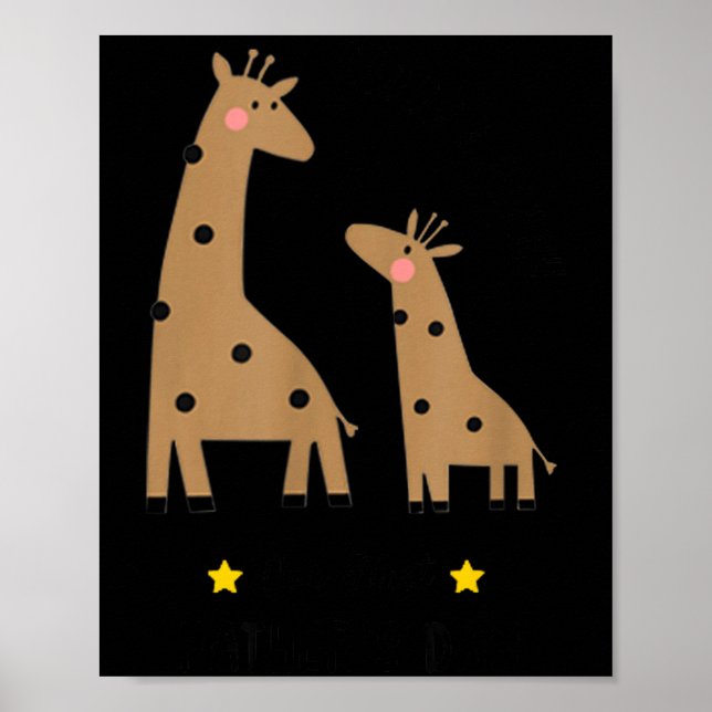 Our First Father's Day 2026, Funny Giraffe Gift Da Poster (Vorne)